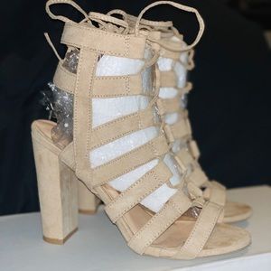 Beige Wild Diva Heels